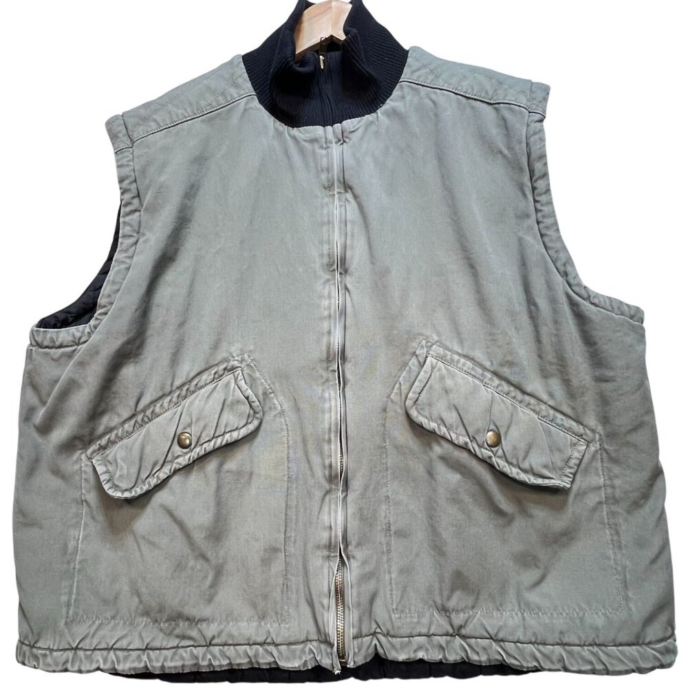 Emergency Exit Men's Mock Neck Full Zip Cardigan Vest Size XL Sage Green Outdoor